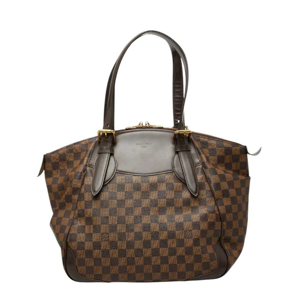 Louis Vuitton Damier Verona Handbag Tote Bag Ebene Brown Leather